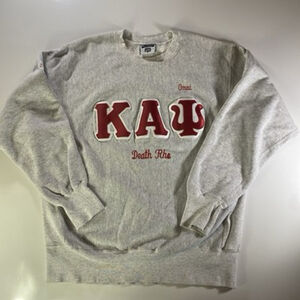 VTG 90s Lee Kappa Alpha psi Gray XL Sweatshirt Fraternity USA Made